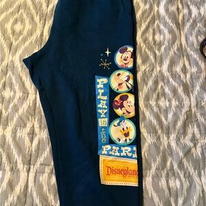 Disney Blue Sweatpants with Character Design